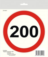 LTR-0027 Sticker "Limited speed - 200 km /h"
