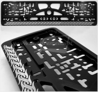 Number Plate Surrounds Holder frame embossed CHAIN