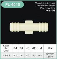 10.5 x 10.5 mm pipe connector plastic, hose fittings