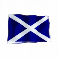 75 x 50 mm Embossed polymer sticker Scottish flag