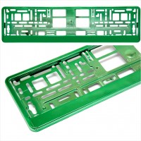 Number Plate Surrounds Holder Frame for all cars green color (metallic) M6610