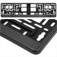 Number Plate Surrounds with a Carbon effect Holder Frame for all cars M6615