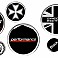 3d domed car wheel center cap emblems stickers decals