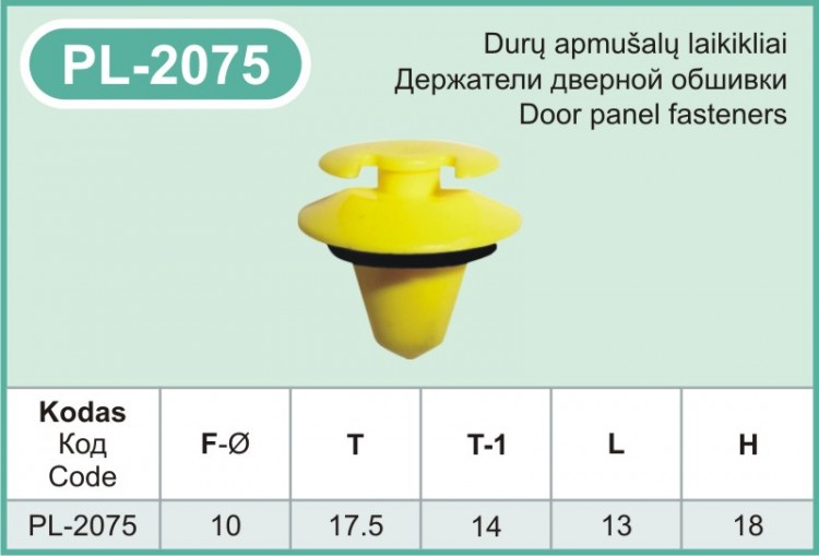 PL-2075 Plastmasiniai laikikliai automobiliams