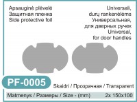 Universal protective film (150 mm x 100 mm), For door handles (2 pcs.)
