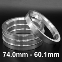 Aliuminiai Centravimo žiedai 74.0mm - 60.1mm