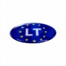 80 x 55 mm Iškilus polimerinis lipdukas "LT" 3D ES Europos sąjungos vėliavos fone
