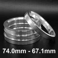 Aliuminiai Centravimo žiedai 74.0mm - 67.1mm