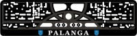 Valstybinio numerio rėmelis PALANGA šilkografinis užrašas baltos spalvos su polimeriniais lipdukais