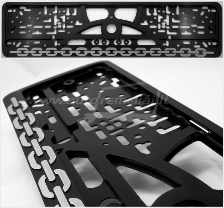 Number Plate Surrounds Holder Frame embossed CHAIN