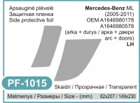 Kairės pusės apsauginė plėvelė Mercedes Benz ML Side and Door Protective Film (2005-2011, LH)