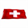 75 x 50 mm Iškilus polimerinis lipdukas Šveicarijos vėliava
