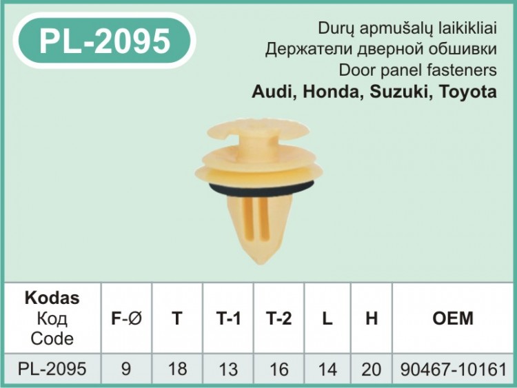 PL-2095 Plastmasiniai laikikliai automobiliams