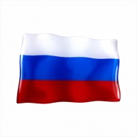 75 x 50 mm Iškilus polimerinis lipdukas Rusijos vėliava