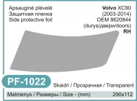 Dešinės pusės apsauginė plėvelė Volvo XC 90 Door Protective Film (2003 - 2014, RH)