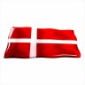75 x 50 mm Protruding polymer sticker with the Danish flag