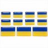 26 x 16 mm / 40 x 25 mm Iškilūs polimeriniai lipdukai Ukrainos vėliavėlės
