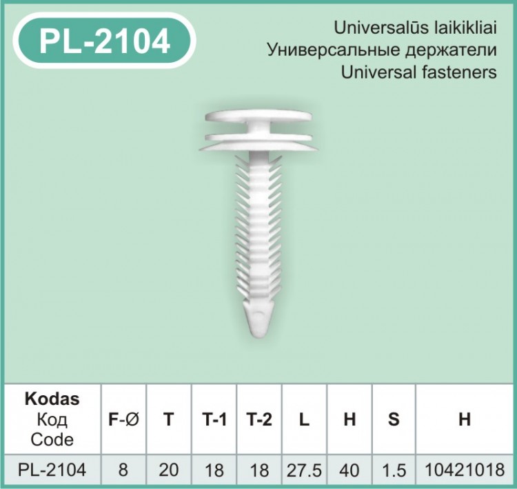 PL-2104 Plastmasiniai laikikliai automobiliams