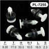 PL-7255 Plastmasinis laikiklis automobiliams tinka 91561TVAA01