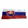 75 x 50 mm Iškilus polimerinis lipdukas Slovakijos vėliava