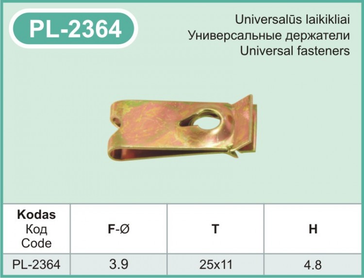 PL-2364 Metaliniai laikikliai automobiliams