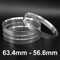 Aliuminis Centravimo žiedas 63.4mm - 56.6mm