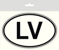 LTR-0051 Lipdukas "LV" (Latvija) 100 x 65 mm