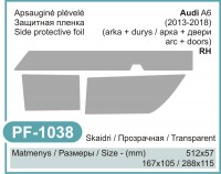 Dešinės pusės apsauginė plėvelė Audi A6 (Typ 4G) Side Protective film (2011 - 2018, RH)