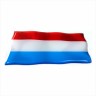 75 x 50 mm Iškilus polimerinis lipdukas Liuksemburgo vėliava