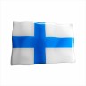 75 x 50 mm Iškilus polimerinis lipdukas Suomijos vėliava