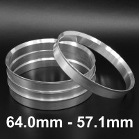 Aliuminiai Centravimo žiedai 64.0mm - 57.1mm