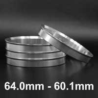 Aliuminiai Centravimo žiedai 64.0mm - 60.1mm