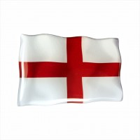 75 x 50 mm Protruding polymer sticker with the English flag