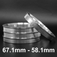 Aliuminiai Centravimo žiedai 67.1mm - 58.1mm