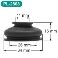 11/26/16 mm Rubber ball joint rubber dust cover PL-2808
