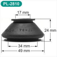 17/34/24 mm Rubber ball joint rubber dust cover for cars PL-2810