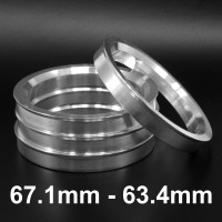 Aliuminiai Centravimo žiedai 67.1mm - 63.4mm