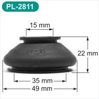 15/35/22 mm Rubber ball joint rubber dust cover for cars PL-2811