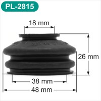 18/38/26 mm Rubber ball joint rubber dust cover for cars PL-2815 