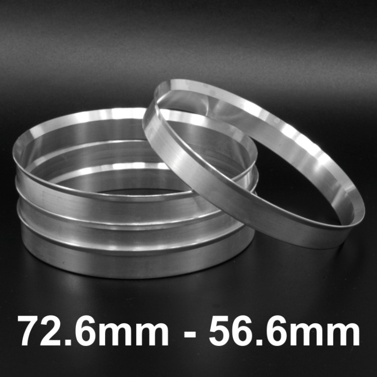 Aliuminiai Centravimo žiedai 72.6mm - 56.6mm