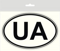 LTR-0075 Sticker "UA" (Ukraine) 100 x 65 mm