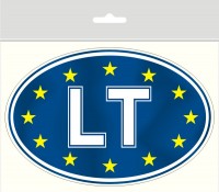 LTR-0084 Sticker "LT" (Lithuania) 100 x 65 mm