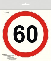LTR-0087 Sticker "Limited speed - 60 km /h"