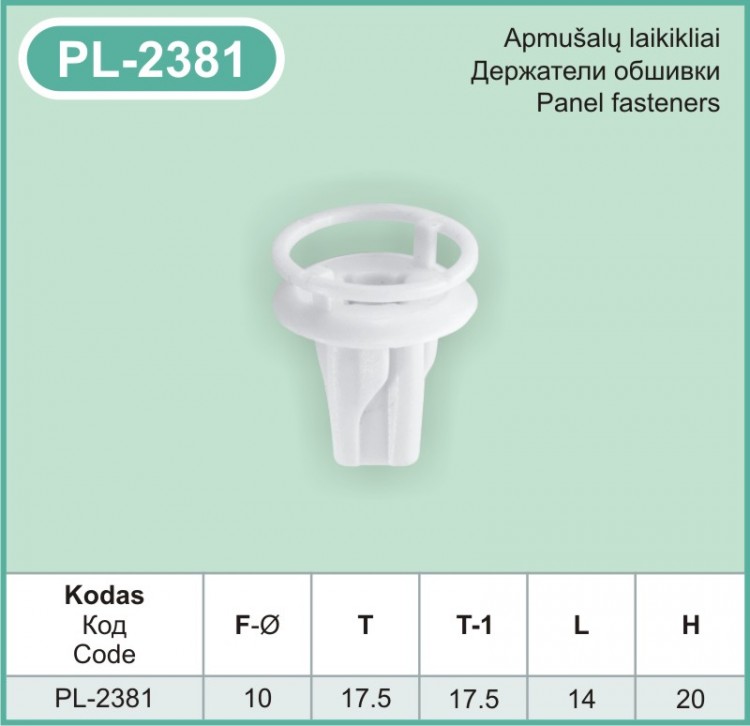 PL-2381 Plastmasiniai laikikliai automobiliams