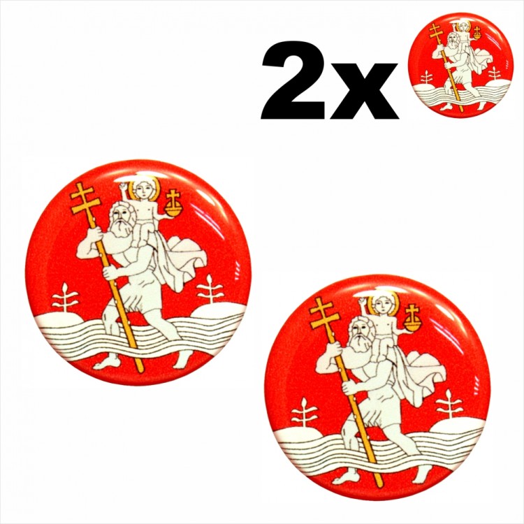 2 pcs. Ø30 mm Number Plate Stickers Gel Domed Decals Badges Vilnius coat of arms