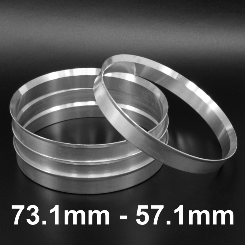 WheelPartsDirect Set Of 4 Spigot Rings – 73.1mm To 57.1mm Hub Centric Spacers For Seat Leon Mk2 05-11