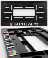 Numerio rėmelis reljefinis su užrašu "LIETUVA" su Lietuvos herbu Vytis ir vėliava, 300x150 mm numeriams