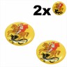 2 pcs. Ø30 mm Number Plate Stickers Gel Domed Decals Badges Marijampole coat of arms