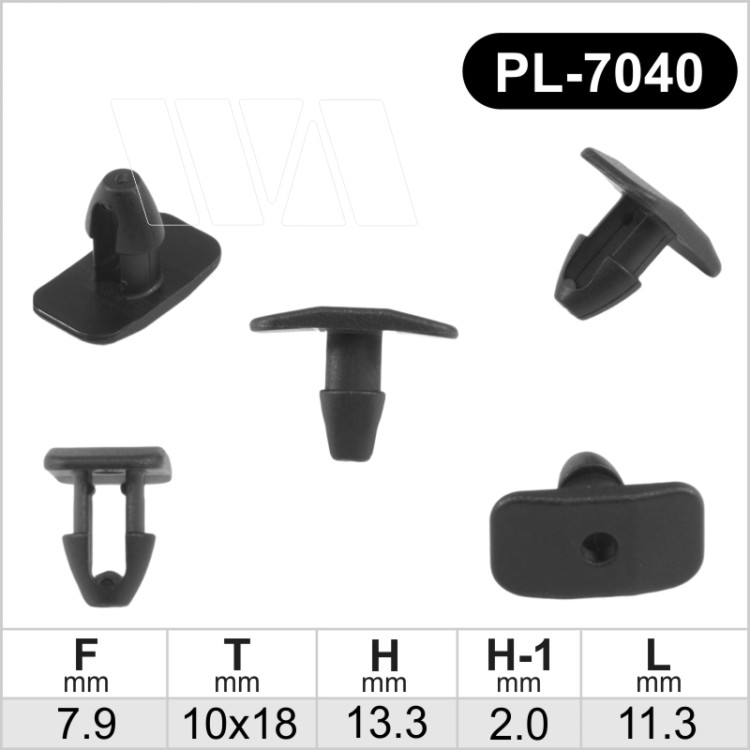 PL-7040 Plastmasinis laikiklis durų apvado sandarinimo spaustukas automobiliams tinka 871084, 871067, 1318383080
