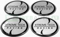 Embossed chrome decals for rims "Xtreme Tech Racing"